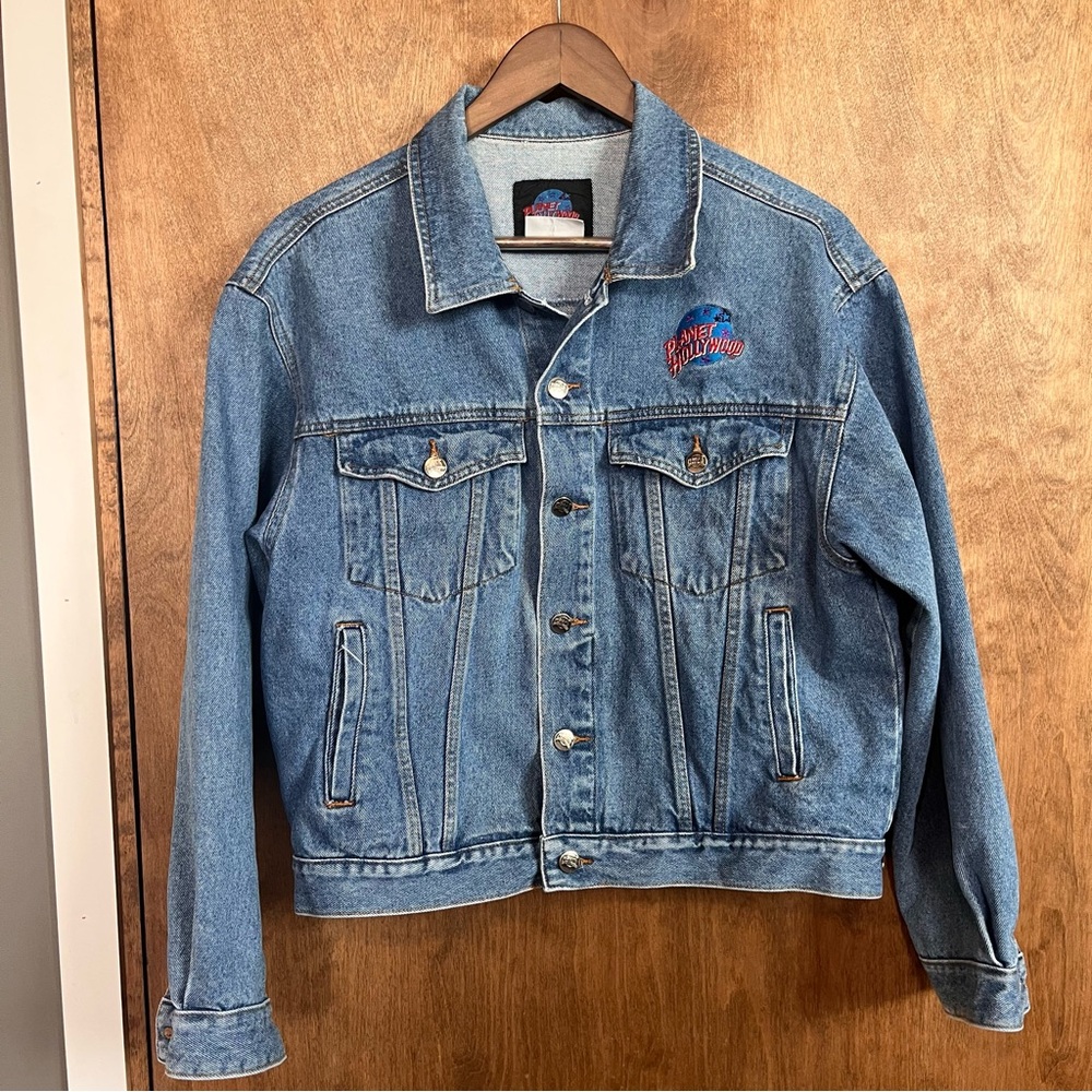 Vintage Planet Hollywood denim jacket medium - Picture 2 of 11